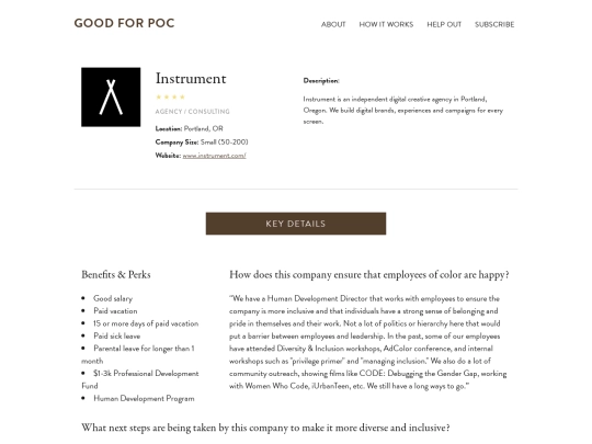 companies/instrument screenshot