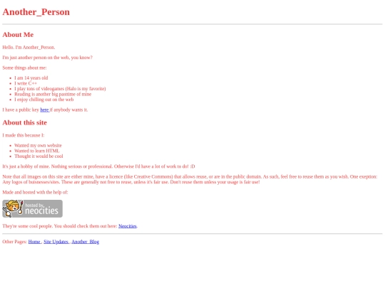 aboutMe screenshot