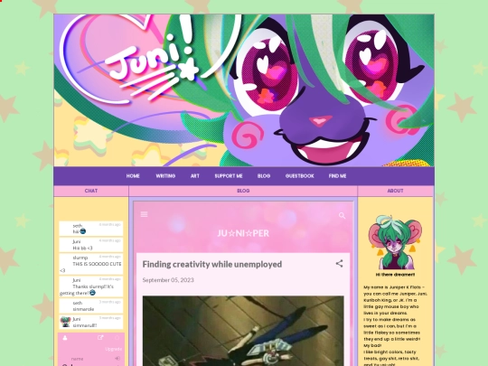 blog screenshot