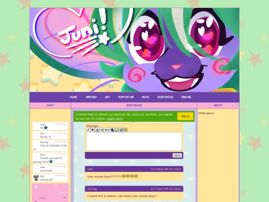 guestbook screenshot