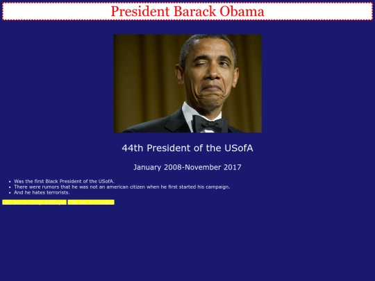 presidentprofileminiproject screenshot
