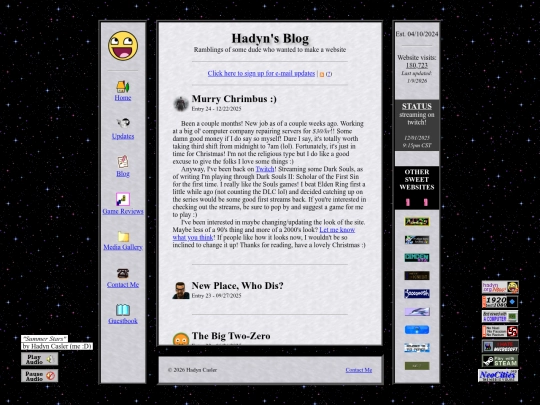 blog screenshot