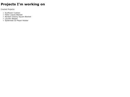 projects screenshot