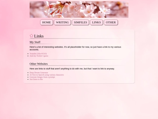 links screenshot
