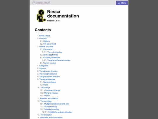 nesca_docs screenshot