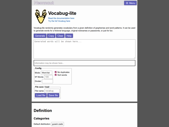 vocabug-lite screenshot