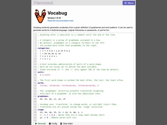 vocabug screenshot
