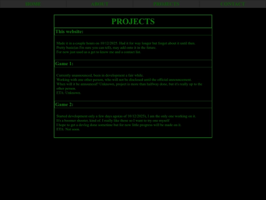 projects screenshot