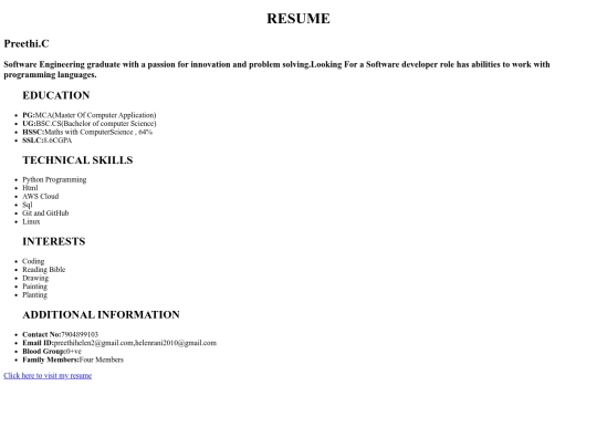 Resume/Resume screenshot