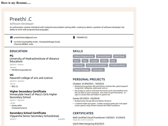 Resume/resumepic screenshot