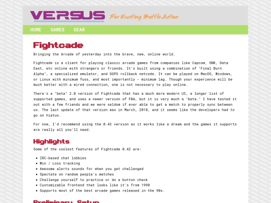 games/retro_netplay/fightcade screenshot