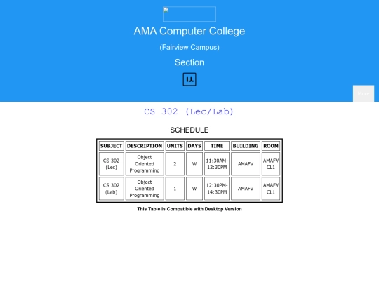 CS302 screenshot