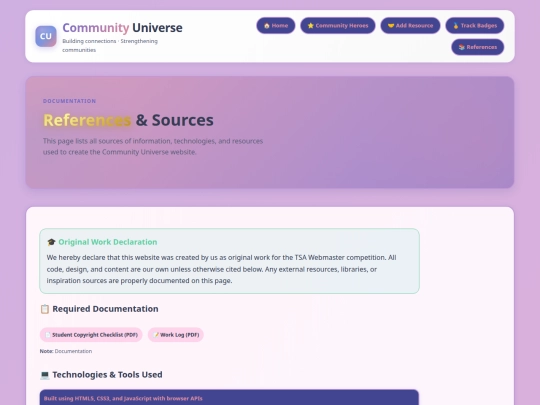 references screenshot