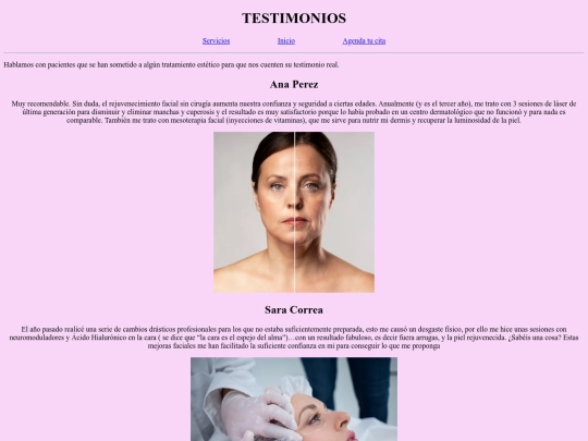 testimonio screenshot