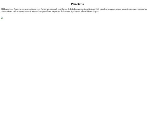 Sitios turisticos/planetario screenshot