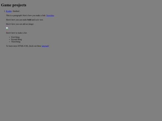Games screenshot
