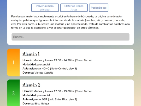 idiomas screenshot