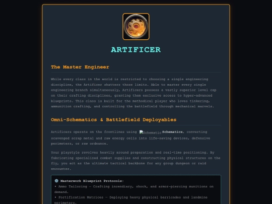 Artificer screenshot