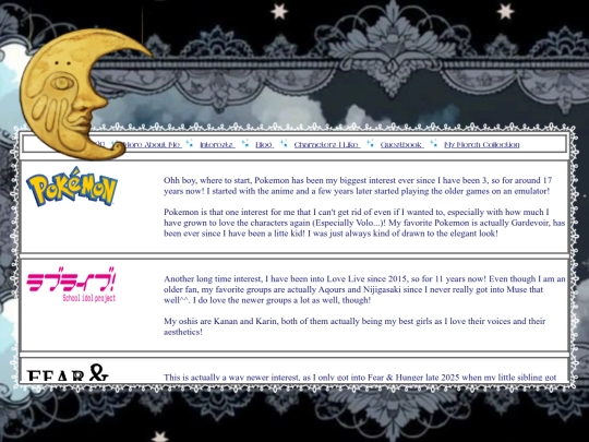 interests screenshot