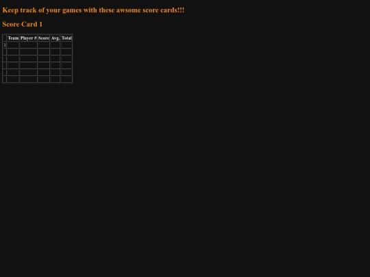 Score Cards /Scorecard2 screenshot