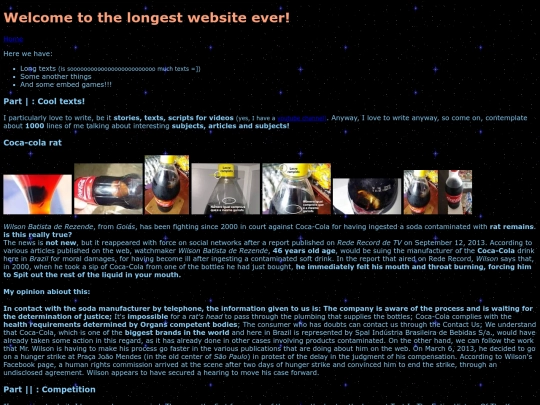 subpage/world-longest-website screenshot