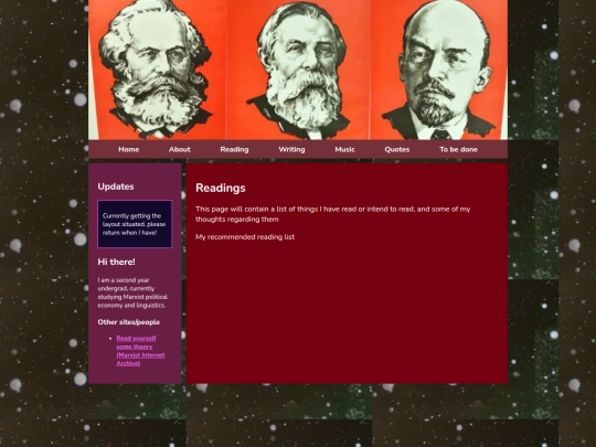 readings screenshot