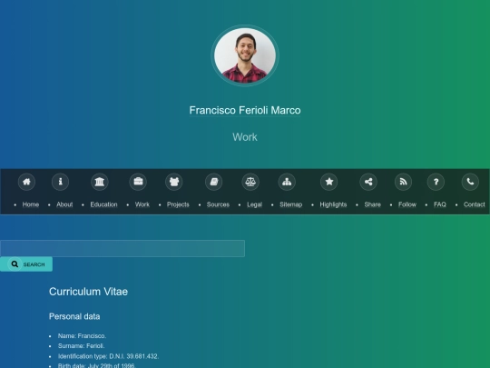 work/cv screenshot