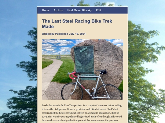 posts/The-Last-Steel-Racing-Bike-Trek-Made screenshot