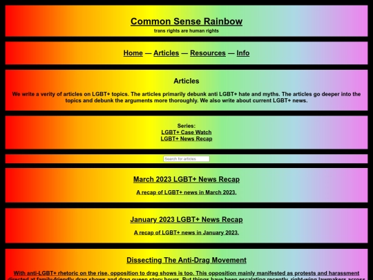 articles screenshot