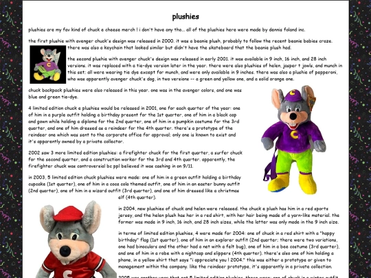 creations/shrine/chuckecheese/plushies screenshot
