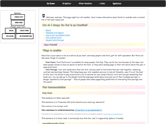 fonts screenshot