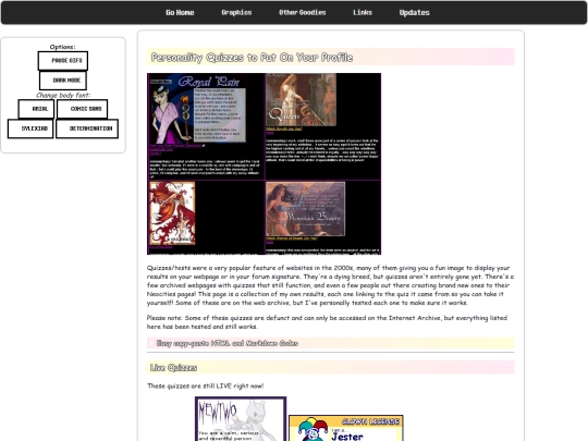 quizzes screenshot