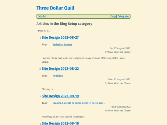 category/blog-setup screenshot