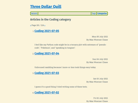 category/coding101 screenshot