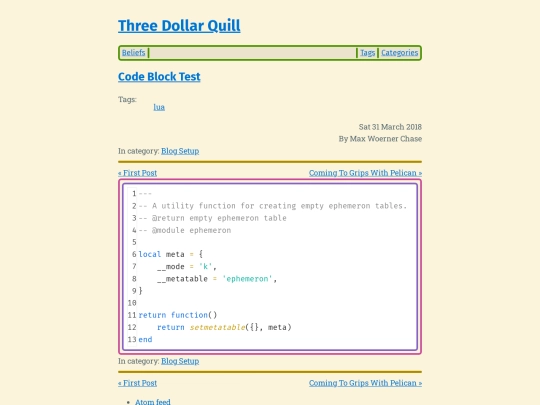 code-block-test screenshot
