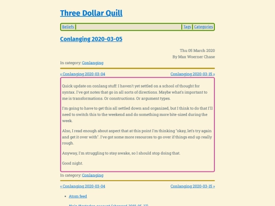 conlanging-2020-03-05 screenshot