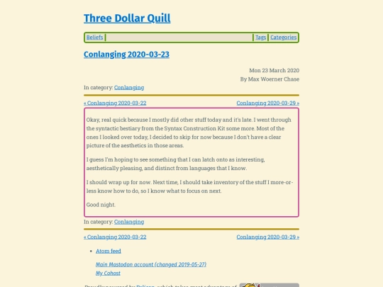 conlanging-2020-03-23 screenshot