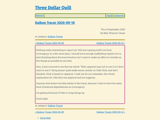 daikon-tracer-2020-09-10 screenshot