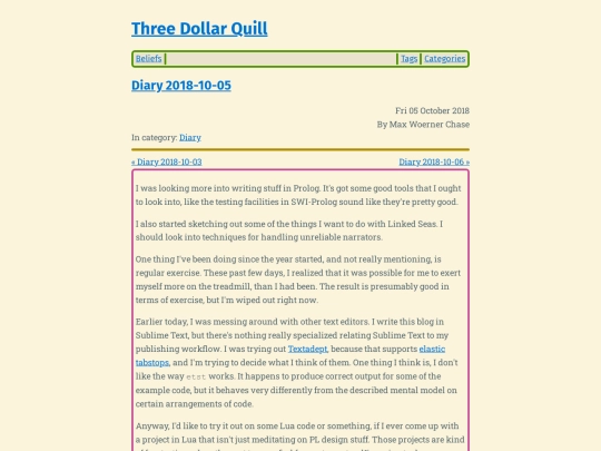 diary-2018-10-05 screenshot