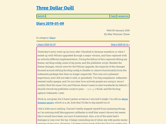 diary-2019-01-09 screenshot