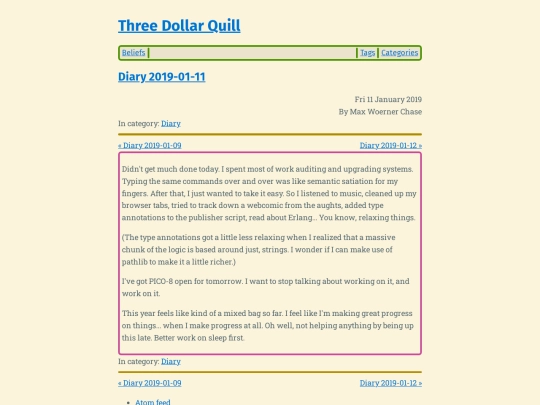 diary-2019-01-11 screenshot