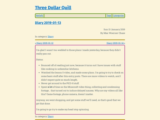 diary-2019-01-13 screenshot