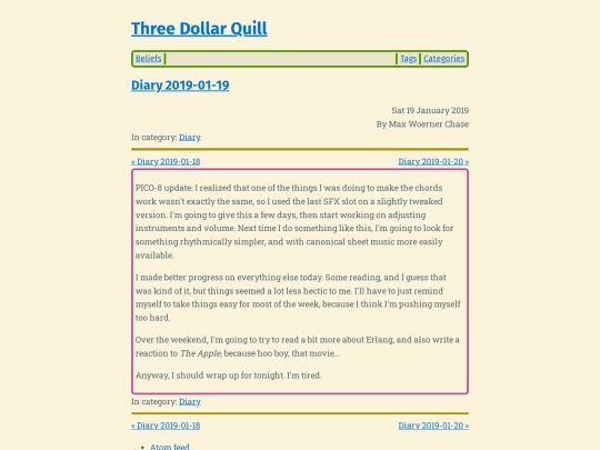 diary-2019-01-19 screenshot