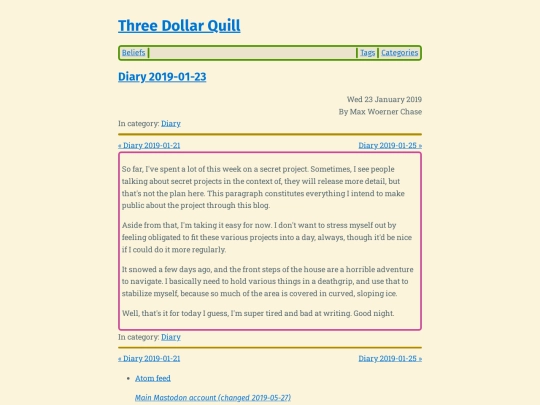 diary-2019-01-23 screenshot