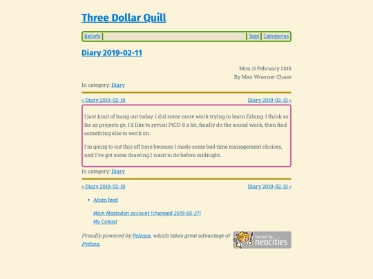 diary-2019-02-11 screenshot