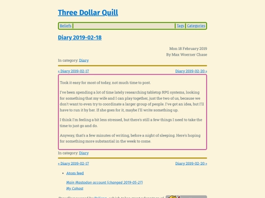 diary-2019-02-18 screenshot
