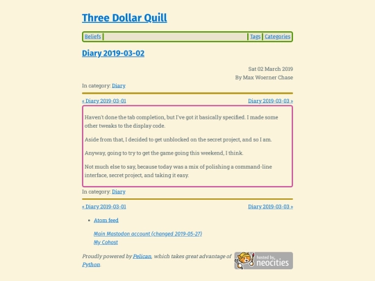 diary-2019-03-02 screenshot