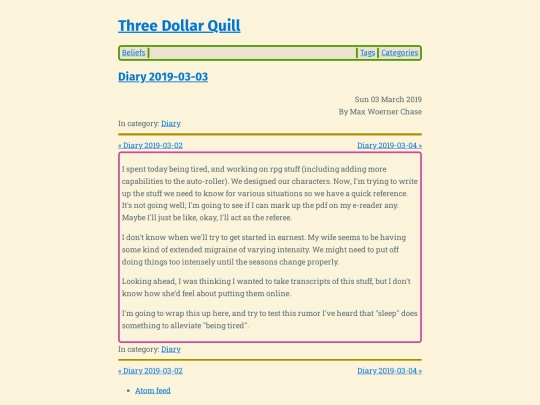 diary-2019-03-03 screenshot