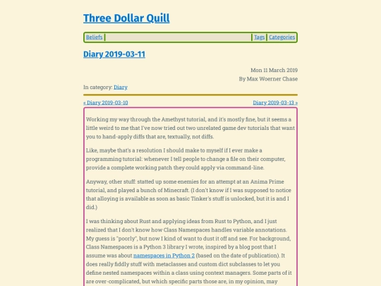diary-2019-03-11 screenshot