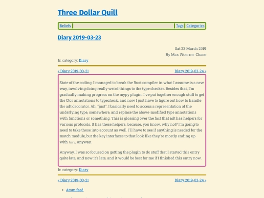diary-2019-03-23 screenshot